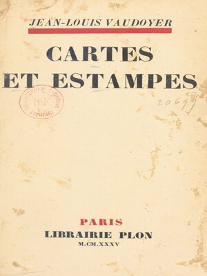 cover image of Cartes et estampes